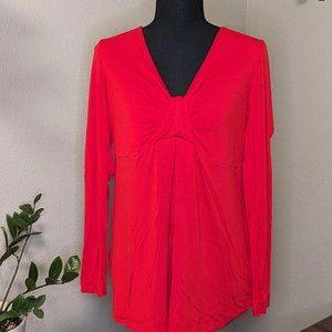 Soft Surroundings Women's Red‎ Long Sleeve Shirt
